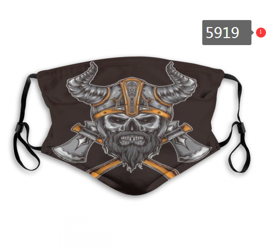 2020 NFL Minnesota Vikings #2 Dust mask with filter->nfl dust mask->Sports Accessory